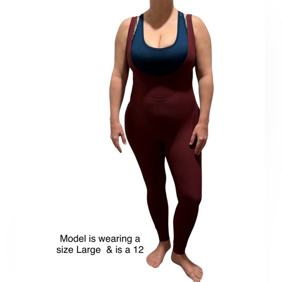 Lululemon Red Merlot Ribbed Nulux Skiing Bodysuit Asia Fit NWT in various sizes - Picture 13 of 15
